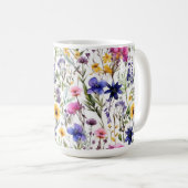 Wildblumen Blumen Pink Lila Tasse (VorderseiteRechts)