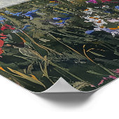 Wildblumen-Blumen-Ruhestandsfeier-Willkommensschil Poster (Ecke)