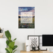 Wildblumen-Blumen-Ruhestandsfeier-Willkommensschil Poster (Heimbüro)