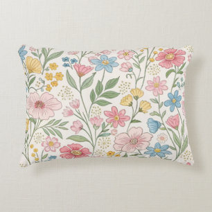 Wildblumen Blumen Sommer Muster Dekokissen