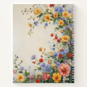 Wildblumen-Blumen-Spiral-Journal-Notizbuch Notizblock (Rückseite)