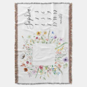 Wildblumen Blumen Webteppich für Babys als Meilens Decke (Vorderseite Vertikal)