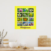 Wildblumen Blumenart Poster (Küche)