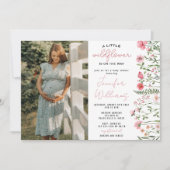 Wildblumen Blumenbaby Dusche Foto Einladung (Vorderseite)