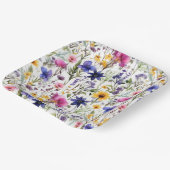 Wildblumen Blumenbeete Blume Aquarell Pappteller (Gewinkelt)