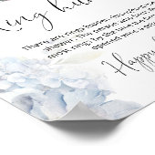 Wildblumen Blumenblau Jagen Brautparty Poster (Ecke)