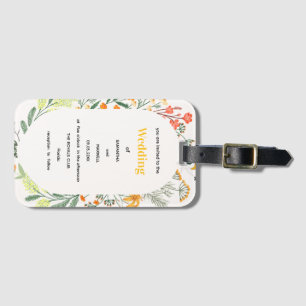 Wildblumen-Blumenbogen-Gartenparty-Einladung Gepäckanhänger