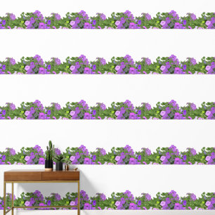 Wildblumen Blumenfarbstoffe Lila violette grüne Bl Tapete