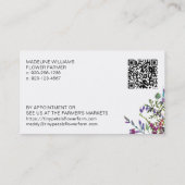 Wildblumen Blumenfarm Visitenkarte (Rückseite)