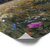 Wildblumen-Blumenfeier Des Lebens Willkommensschil Poster (Ecke)