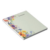 Wildblumen Blumengarten Personalisiert Notizblock (angewinkelt)