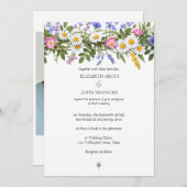 Wildblumen Blumengedecktes Foto Hochzeit Einladung (Vorne/Hinten)