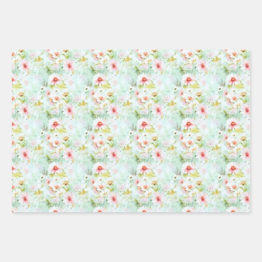 Wildblumen Blumengestein Geschenkpapier Set (Vorderseite 3)