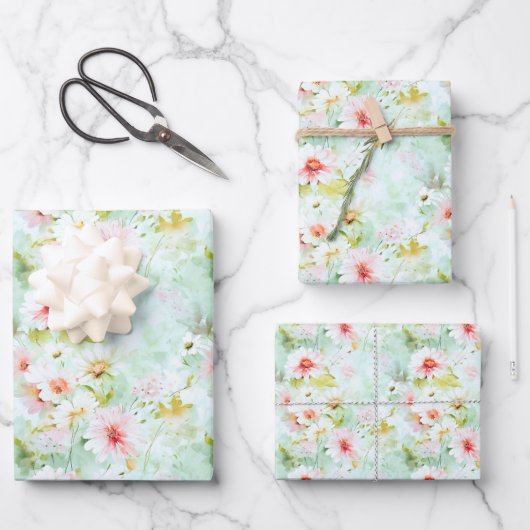 Wildblumen Blumengestein Geschenkpapier Set (Vorderseite)