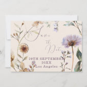 Wildblumen Blumenhochzeit Save The Date (Vorderseite)