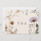 Wildblumen Blumenhochzeit Save The Date (Rückseite)