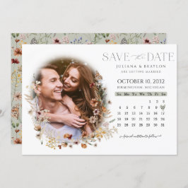Wildblumen Blumenkalender und Foto Save The Date