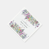 Wildblumen Blumenkohl Brautparty Serviette (Ecke)