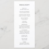 Wildblumen Blumenlavender Lila Violettfeier Programm (Rückseite)