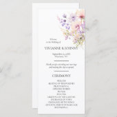 Wildblumen Blumenlavender Lila Violettfeier Programm (Vorne/Hinten)