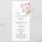 Wildblumen Blumenlavender Lila Violettfeier Programm (Vorderseite)