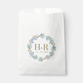 Wildblumen-Blumenmonogramm-Hochzeitsgeschenktüte Geschenktütchen (Vorderseite)
