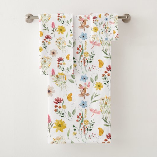 Wildblumen-Blumenmuster Badhandtuch Set (Insitu)