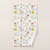 Wildblumen-Blumenmuster Badhandtuch Set (Handtuch)