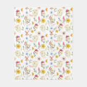 Wildblumen-Blumenmuster Fleecedecke (Vorderseite)