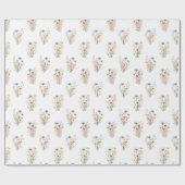 Wildblumen-Blumenmuster Geschenkpapier (Flach)