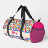 Wildblumen-Blumenmuster hell farbenfroh Duffle Bag (Rechte Ecke)
