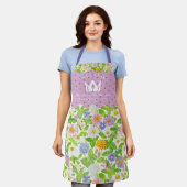 Wildblumen Blumenmuster Königin der Küche Schürze (Getragen)
