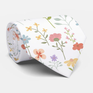 Wildblumen Blumenmuster Krawatte