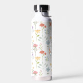 Wildblumen Blumenmuster Monogramm Trinkflasche (Links)