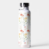 Wildblumen Blumenmuster Monogramm Trinkflasche (Rechts)