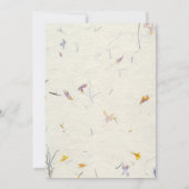 Wildblumen Blumenpapier Moderne digitale Hochzeit Einladung (Rückseite)