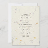 Wildblumen Blumenpapier Moderne digitale Hochzeit Einladung (Vorderseite)