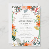 Wildblumen Blumenrahmen Brautparty Einladung (Vorderseite)