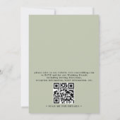 Wildblumen-Blumenrahmen Eleganter QR-Code Hochzeit Einladung (Rückseite)