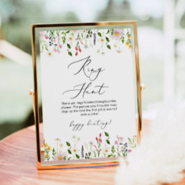 Wildblumen Blumenring-Jagd Brautparty Poster