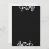 Wildblumen Blumenschwarz-Weiß Hochzeit Save The Date (Rückseite)