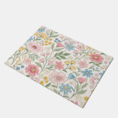 Wildblumen Blumensommermuster Fußmatte (Schrägansicht)