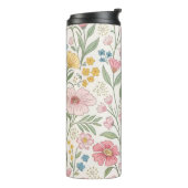 Wildblumen Blumensommermuster Thermosbecher (Nach links gedreht)