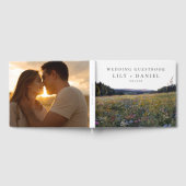 Wildblumen Blumenwiese Hochzeitsfoto Gästebuch (Voll)