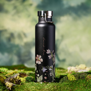 Wildblumen-Blüten-Hummel   Monogramm  Trinkflasche
