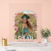 Wildblumen-Bogen-Abschlussfeier Foto Willkommen Acrylschild (Hochzeit)