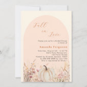 Wildblumen Bogen Fall Liebe Kürbis Brautparty Einladung (Vorderseite)