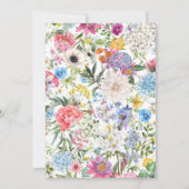 Wildblumen Bogenrahmen 30. Geburtstag Einladung (Rückseite)