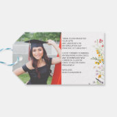 Wildblumen boho Abschluss Danke Foto Geschenkanhänger (Rückseite Horizontal)