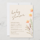 Wildblumen-Boho-Baby-Party Einladung (Vorderseite)